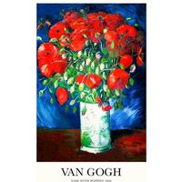 Photocircle Wandbild / Kunstdruck / Poster / Leinwand - Vincent van Gogh: Vase mit Mohnblumen