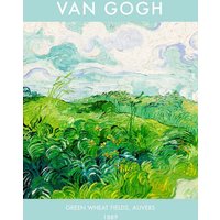Photocircle Wandbild / Kunstdruck / Poster / Leinwand - Vincent van Gogh: Grüne Weizenfelder
