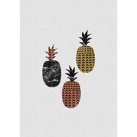Photocircle Wandbild / Kunstdruck / Poster / Leinwand - Scandi Pineapples