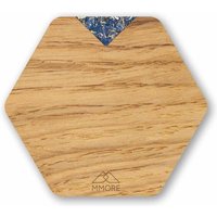 MMORE Untersetzer aus Holz - Amerikanischer Nussbaum, Eichenholz und organische Materialien / 4er-Set Untersetzer