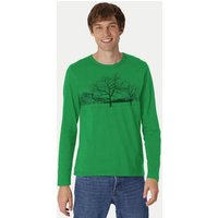 Peaces.bio - handbedruckte Biomode Herren Langarmshirt Landscape