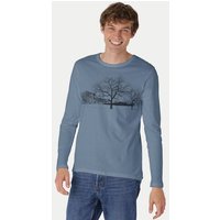 Peaces.bio - handbedruckte Biomode Herren Langarmshirt Landscape