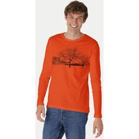 Peaces.bio - handbedruckte Biomode Herren Langarmshirt Landscape