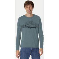 Peaces.bio - handbedruckte Biomode Herren Langarmshirt Landscape