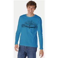 Peaces.bio - handbedruckte Biomode Herren Langarmshirt Landscape