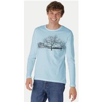 Peaces.bio - handbedruckte Biomode Herren Langarmshirt Landscape