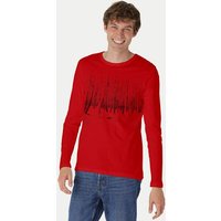 Peaces.bio - handbedruckte Biomode Herren Langarmshirt Woodland