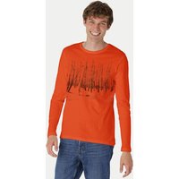 Peaces.bio - handbedruckte Biomode Herren Langarmshirt Woodland