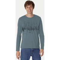 Peaces.bio - handbedruckte Biomode Herren Langarmshirt Woodland