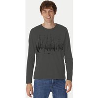 Peaces.bio - handbedruckte Biomode Herren Langarmshirt Woodland