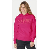 Peaces.bio - handbedruckte Biomode Bio-Damen-Kapuzensweater Leopard