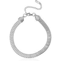 Strukturiertes Armband in ca. 22 x 5mm (inkl. 5.5 cm Verlängerungskette) von Elektropulli