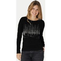 Peaces.bio - handbedruckte Biomode Damen Langarmshirt Woodland