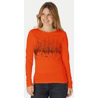 Peaces.bio - handbedruckte Biomode Damen Langarmshirt Woodland