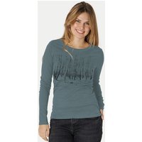 Peaces.bio - handbedruckte Biomode Damen Langarmshirt Woodland