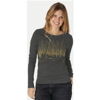 Peaces.bio - handbedruckte Biomode Damen Langarmshirt Woodland