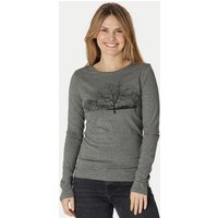 Peaces.bio - handbedruckte Biomode Damen Langarmshirt Landscape
