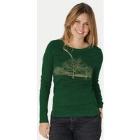 Peaces.bio - handbedruckte Biomode Damen Langarmshirt Landscape