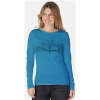 Peaces.bio - handbedruckte Biomode Damen Langarmshirt Landscape