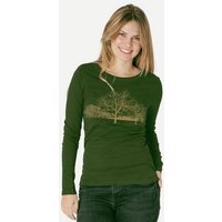 Peaces.bio - handbedruckte Biomode Damen Langarmshirt Landscape