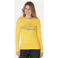 Peaces.bio - handbedruckte Biomode Damen Langarmshirt Landscape