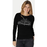 Peaces.bio - handbedruckte Biomode Damen Langarmshirt Landscape
