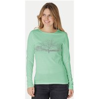 Peaces.bio - handbedruckte Biomode Damen Langarmshirt Landscape
