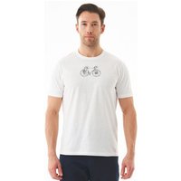 ORGANICATION T-Shirt aus Bio-Baumwolle mit Fahrrad-Print