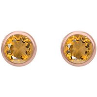 Eppi Silberne Ohrstecker mit Citrinen in Bezelfassung Wetty