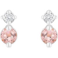 Eppi Minimalistische Ohrringe mit Morganiten und Diamanten Durante