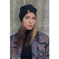 KOKOworld Damen Mütze Basic Black aus zertifizierter Bio-Baumwolle