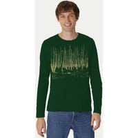 Peaces.bio - handbedruckte Biomode Herren Langarmshirt Woodland