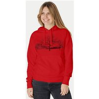 Peaces.bio - handbedruckte Biomode Damen Hoodie Landscape