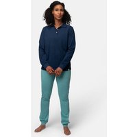 greenjama Damen Langarm-Shirt mit Polo-Kragen, GOTS-zertifiziert