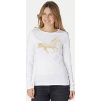 Peaces.bio - handbedruckte Biomode Bio-Damen-Langarmshirt Horsepower