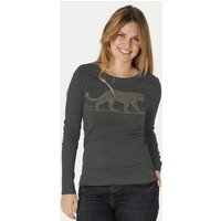 Peaces.bio - handbedruckte Biomode Bio-Damen-Langarmshirt Leopard