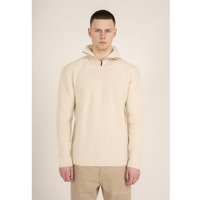KnowledgeCotton Apparel Troyer - 1/2 neck zip merino wool rib knit - aus Bio-Wolle