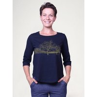 Peaces.bio - handbedruckte Biomode Dreiviertelarm-Shirt Landscape