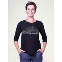 Peaces.bio - handbedruckte Biomode Dreiviertelarm-Shirt Landscape