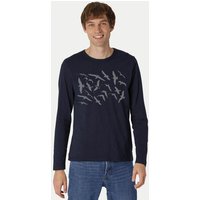 Peaces.bio - handbedruckte Biomode Bio-Herren-Langarmshirt Möwen