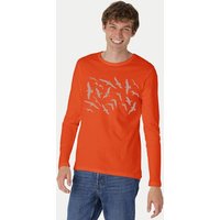 Peaces.bio - handbedruckte Biomode Bio-Herren-Langarmshirt Möwen