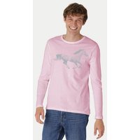 Peaces.bio - handbedruckte Biomode Bio-Herren-Langarmshirt Horsepower