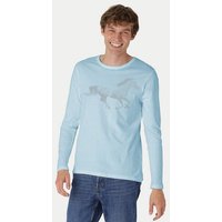 Peaces.bio - handbedruckte Biomode Bio-Herren-Langarmshirt Horsepower