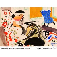 Photocircle Poster / Leinwandbild / Kunst - Henry Lyman Saÿen: Kalligrafisches Interieur