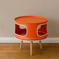 Lockengelöt Little Betty - Deckel ohne Ausguss - Nachttisch l Couchtisch aus kleinem Ölfass Lockengelöt Little Betty - Deckel ohne Ausguss - Nachttisch l Couchtisch aus kleinem Ölfass