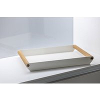 kleiderleiter_de Serviertablett | Design-Tablett Helga - Retro Hipster Eiche Alu