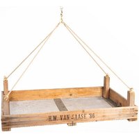 Die Stadtgärtner Upcycling Hängeampel aus rustikalem Zwiebelsieb (Maße: 75 x 51 x 9 cm)