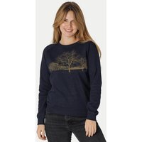 Peaces.bio - handbedruckte Biomode Damen Sweatshirt Landscape
