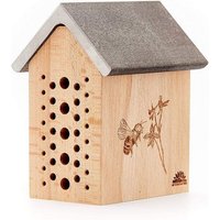 Die Stadtgärtner Bienchenhotel aus Buchenholz I Wetterfestes Insektenhotel für Bienen