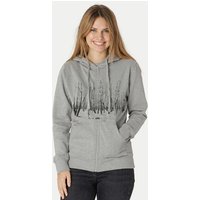 Peaces.bio - handbedruckte Biomode Zip-Hoodie Woodland Damen